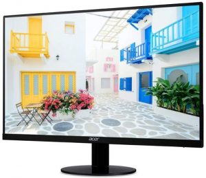 Acer 23.8-inch IPS Full HD Ultra Slim LED Monitor I Zero Frame Design I Eye Care with Bluelight Shield, Flickerless I AMD Free Sync Technology I 1 VGA, 1 HDMI Port I Stereo Speakers I SA240Y (Black)