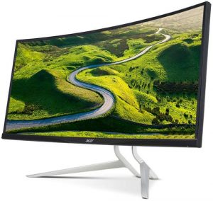 Acer XR382CQK 37.5 Inch IPS Ultra Wide QHD 21:9 Curved Monitor 3840 x 1600 Resolution 1MS 75 Hz AMD FreeSync, Display HDMI MHL Ports, USB 3.0 HUB, Height Adjustment, Pivot, Stereo Speakers, HDR Ready