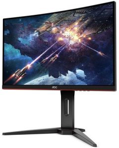 AOC 23.6-inch Curved Gaming LED Monitor with VGA Port, HDMI*2 Port, Display Port, 144Hz Refresh Rate - C24G1
