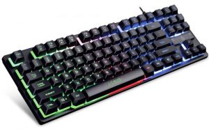 Evo Fox (by Amkette) Fireblade Gaming Wired Keyboard with LED Backlit, 19 Anti-Ghosting Keys and Windows Lock Key (TKL) (Black)