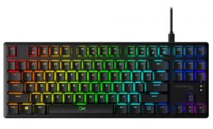 HyperX Alloy Origins Core - Tenkeyless Mechanical Gaming Keyboard - Software Controlled Light & Macro Customization - Compact Form Factor - Linear Switch - HyperX Red - RGB LED Backlit (HX-KB7RDX-US)