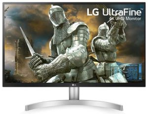 LG 27 inch 4K-UHD (3840 x 2160) HDR 10 Monitor (Gaming & Design) with IPS Panel, HDMI x 2, Display Port, AMD Freesync - 27UL500 (Silver Stand with White Body)