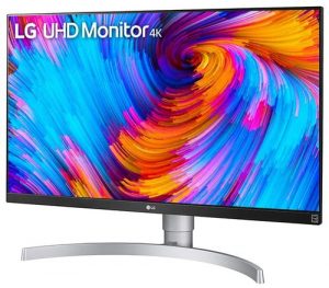 LG 27 inch 4K-UHD (3840 x 2160) VESA Display HDR 400 Monitor with IPS Panel, Radeon FreeSync, Height/Pivot/Tilt Adjustable Stand, HDMI x 2, Display Port- 27UL650 (White)