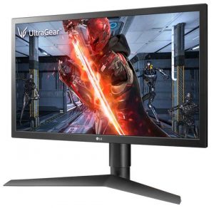 LG Ultragear 24 inch (60.96 cm) 144Hz, Native 1ms Full HD Gaming Monitor with Radeon Freesync - TN Panel with Display Port, HDMI, Height Adjust Stand - 24GL650F (Black)