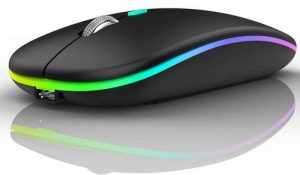 Offbeat DASH 2.4GHz Wireless + Bluetooth 5.1 Mouse, Dual Mode Slim Rechargeable Silent Wireless Mouse, 3 Adjustable DPI, Works on 2 devices at the same time for Windows/Mac/Android/iPad/Smart TV