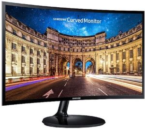 Samsung 27 inch (68.5 cm) Curved LED Backlit Computer Monitor - Full HD, VA Panel with VGA, HDMI, Audio Ports - LC27F390FHWXXL (Black)